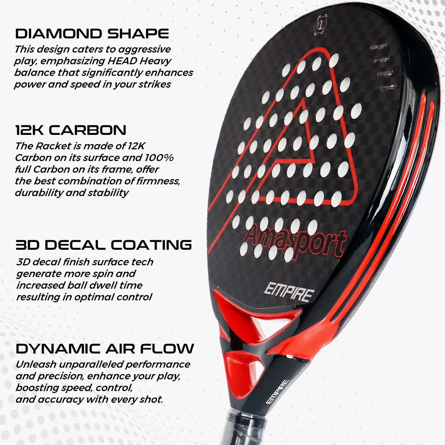 Water Drop Professional Padel Racket 