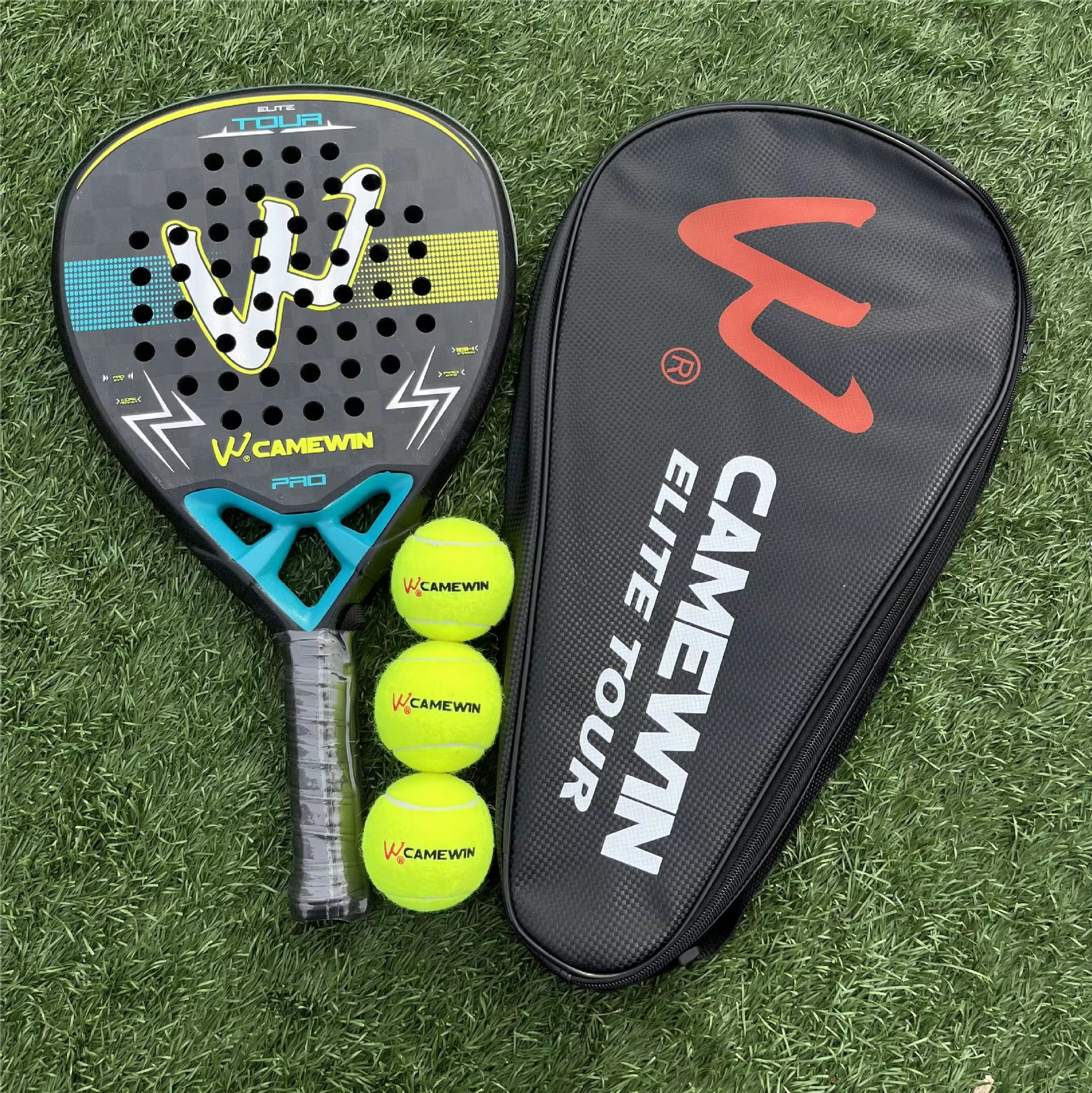 Padel Racket 18K 3K Carbon Fiber Surface with EVA Memory Flex Foam Core Padel Tennis Racquets Diamond Shape Tennis Padel