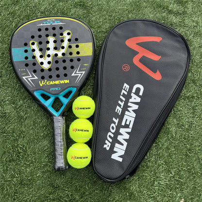 Padel Racket 18K 3K Carbon Fiber Surface with EVA Memory Flex Foam Core Padel Tennis Racquets Diamond Shape Tennis Padel