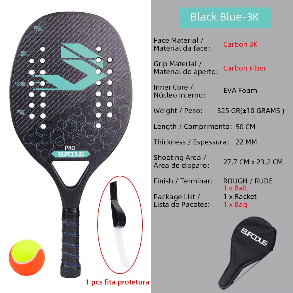 High Quality 3K Carbon Tennis Racket 