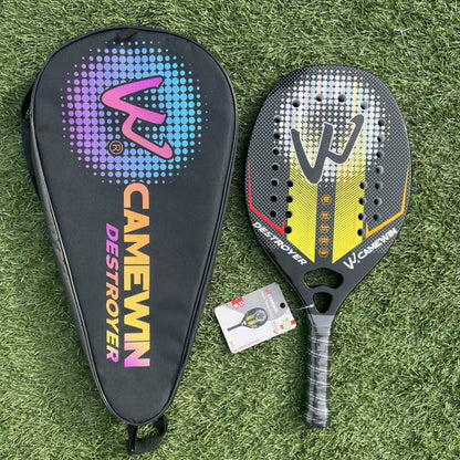 Padel Racket 18K 3K Carbon Fiber Surface with EVA Memory Flex Foam Core Padel Tennis Racquets Diamond Shape Tennis Padel