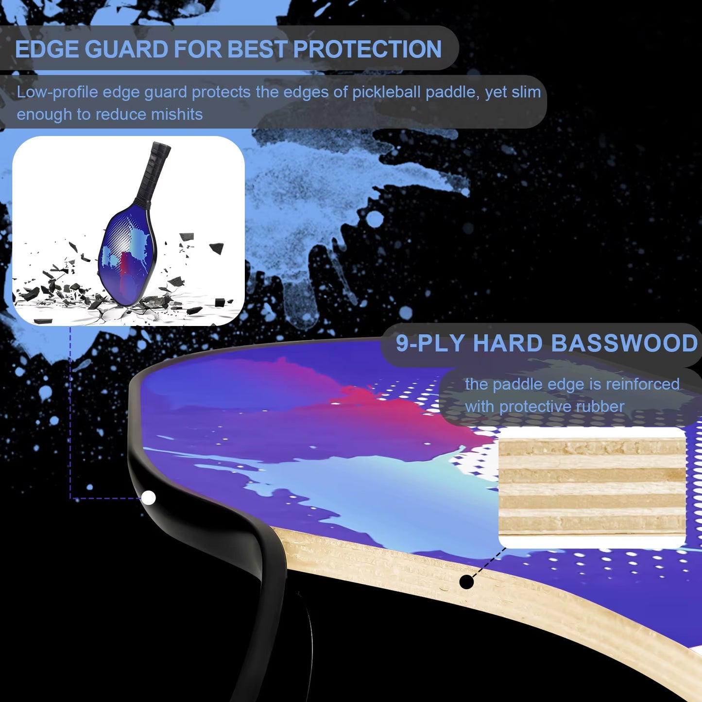 Pickleball Set with 2 Premium Wood Pickleball Paddles & 2 Pickleballs & Bag & 2 Grip Tapes Gifts for Pickleball Lovers