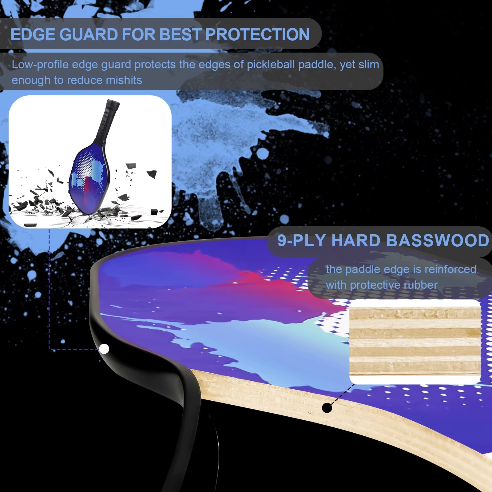 Pickleball Set with 2 Premium Wood Pickleball Paddles & 2 Pickleballs & Bag & 2 Grip Tapes Gifts for Pickleball Lovers