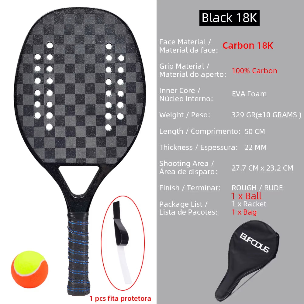 High Quality 3K Carbon Tennis Racket 