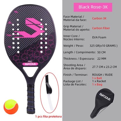 High Quality 3K Carbon Tennis Racket 