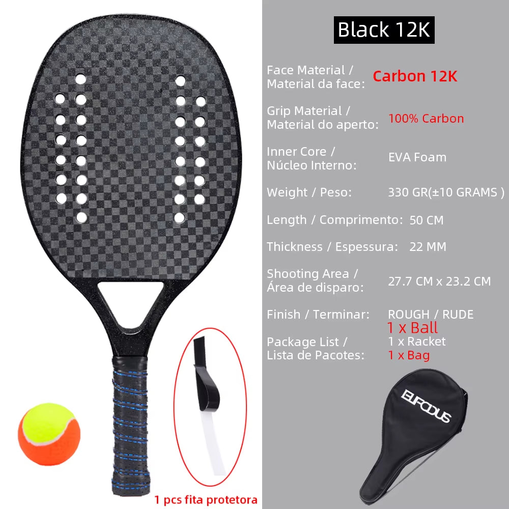 High Quality 3K Carbon Tennis Racket 