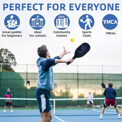 Pickleball Paddles Carbon Fiber Surface USAPA Approved Seat Pickleball Paddle Racket Honeycomb Core Gift Kit Indoor Outdoor