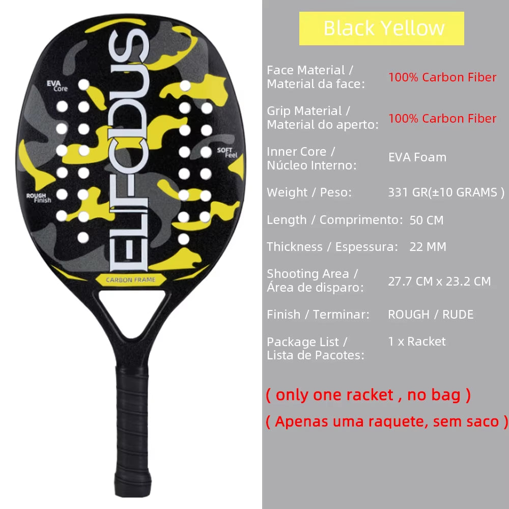 High Quality 3K Carbon Tennis Racket 