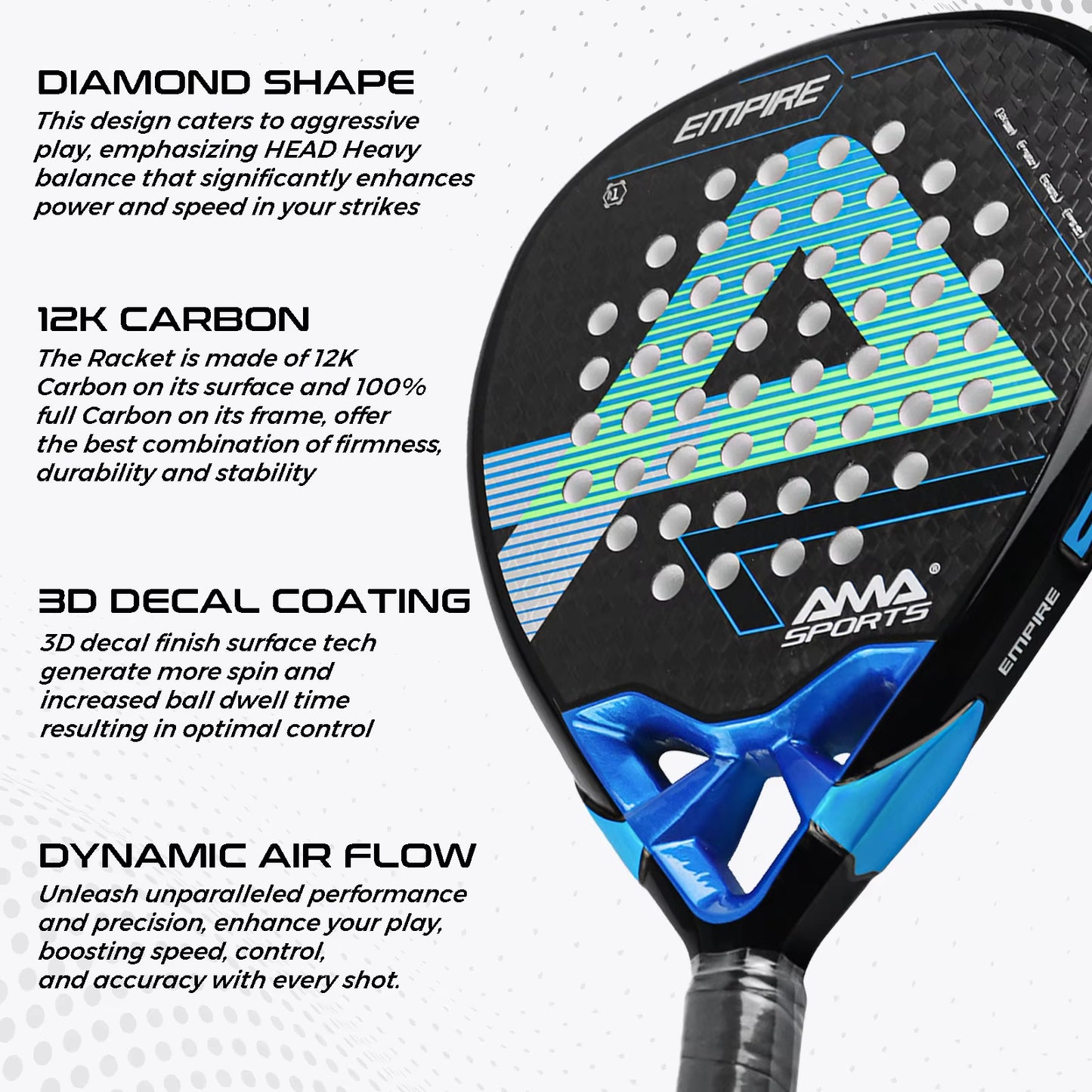 Professional Soft Memory Paddle Racket 
