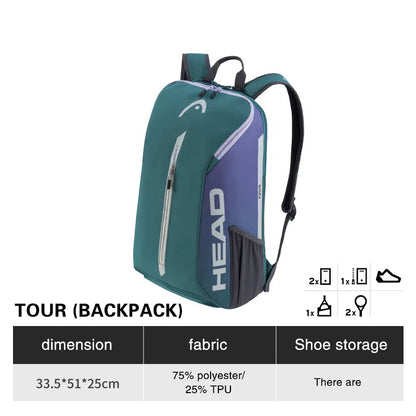 Genuine  Tennis Bag Tour Team Tennis Racket Backpack Male Multifunctional Sports Bag Female Tenis Padel Racket Bag Badminton