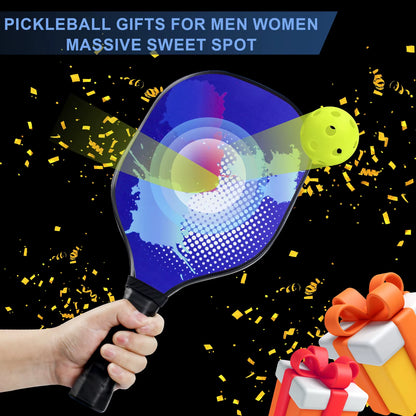 Pickleball Set with 2 Premium Wood Pickleball Paddles & 2 Pickleballs & Bag & 2 Grip Tapes Gifts for Pickleball Lovers