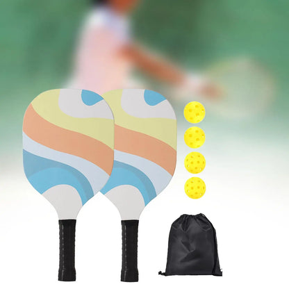 Pickleball Racket Set Includes 2 Rackets 4 Balls Pickle Ball Racket for Indoor