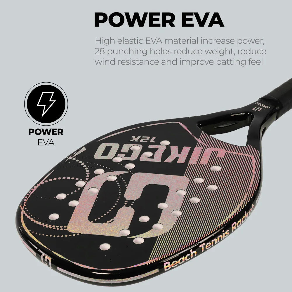 Glossy Surface Beach Tennis Racket