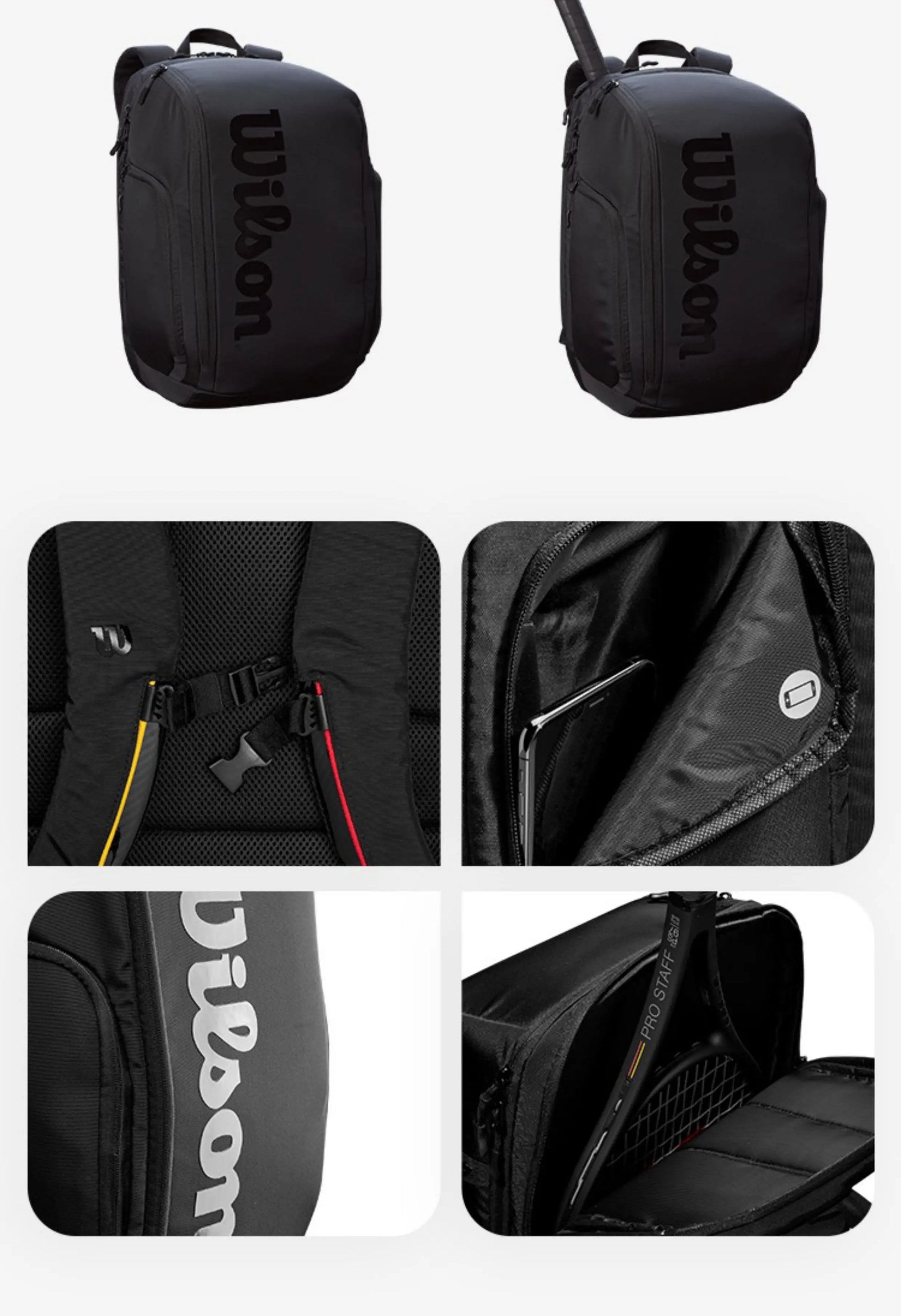 Tennis Racket Backpack Super Tour Collection Series Backpack Shoulder Padel Tennis Sports Portable Court Bag Men Women