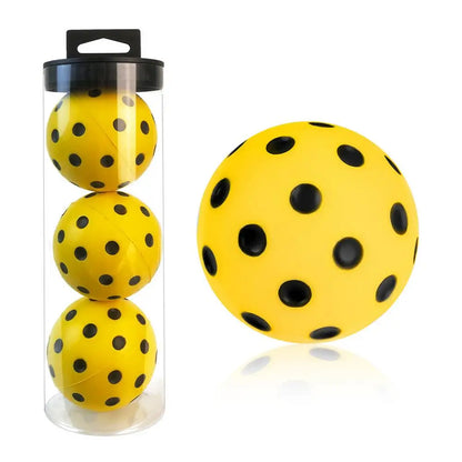 Silent Pickleball Balls Quiet Foam Pickleballs Practice Balls with Exact Real Ball Bounce Soft PU Pickleball Ball for Indoor Use