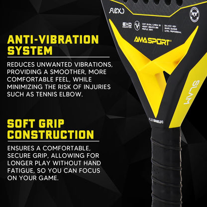 3D Texture for Enhanced Control Padel Racket