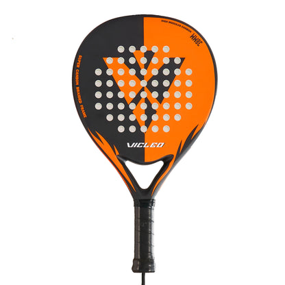 VICLEO Padel Tennis Full Carbon Fiber Soft EVA Face Tennis Paddle Racquet Racket with Padle Bag Cover with Free Gift Master 100