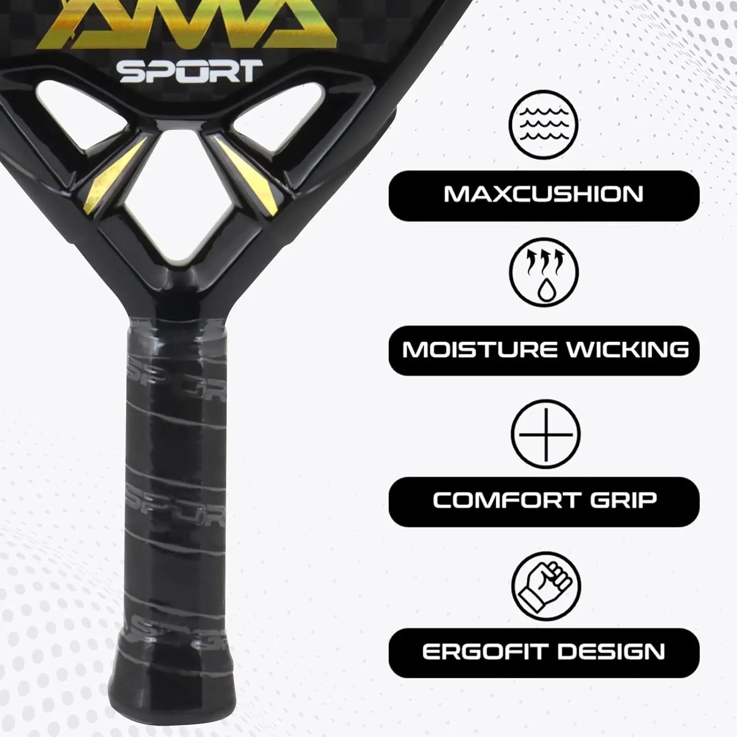 Padel Racket with Custom Grip