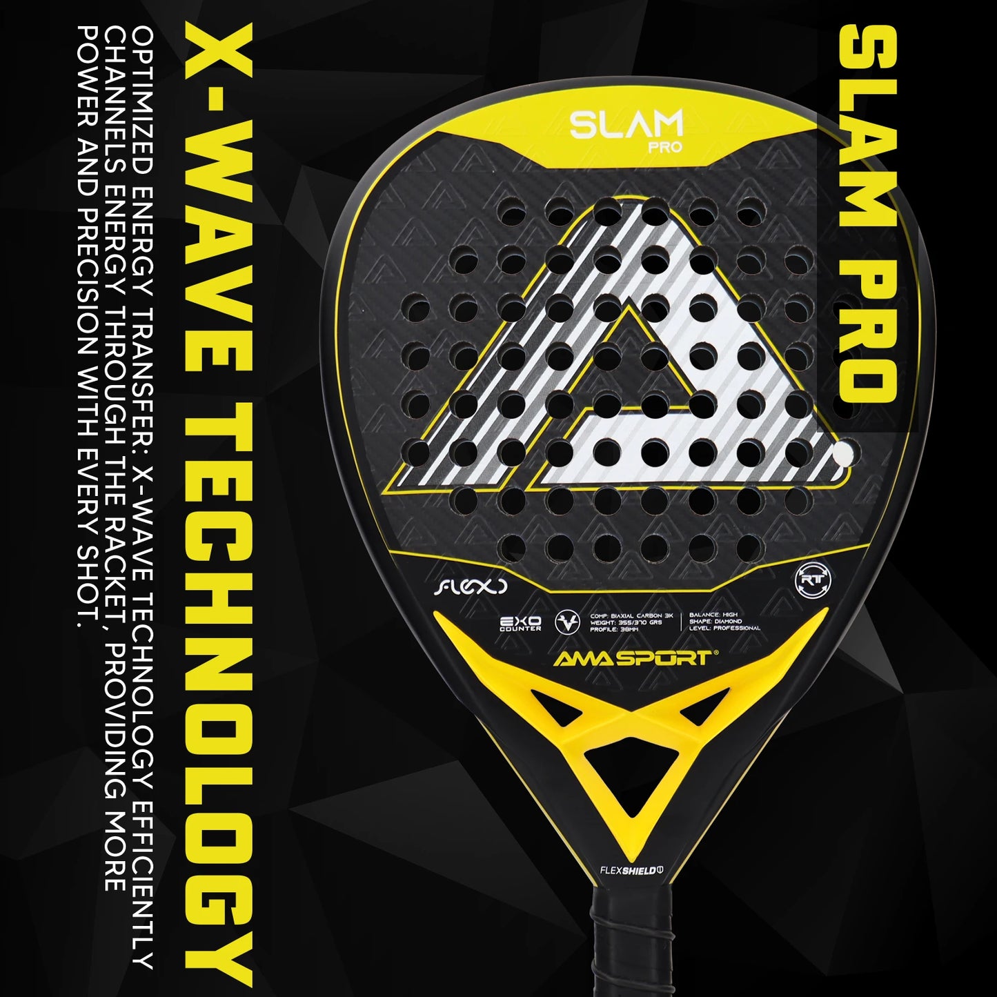 3D Texture for Enhanced Control Padel Racket