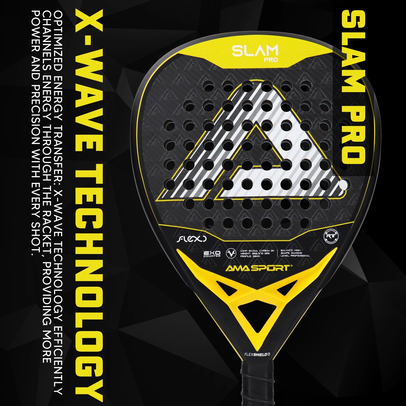 3D Texture for Enhanced Control Padel Racket