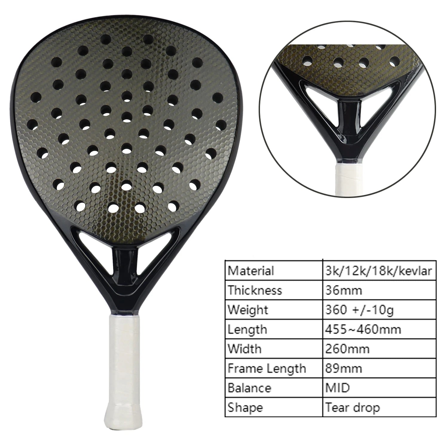 Carbon Fiber Padel Racket