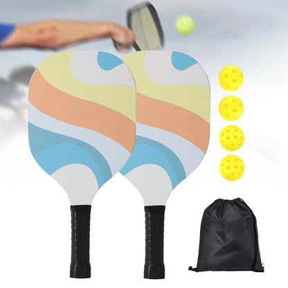 Pickleball Racket Set Includes 2 Rackets 4 Balls Pickle Ball Racket for Indoor