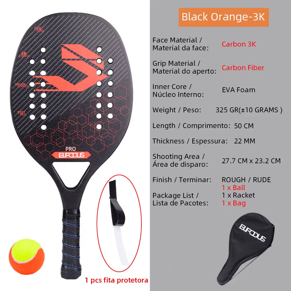 High Quality 3K Carbon Tennis Racket 